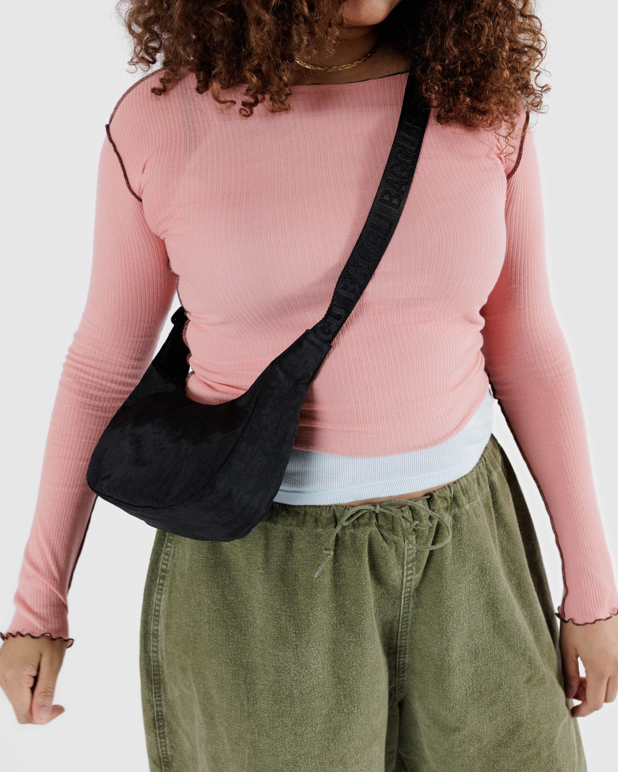 Small Nylon Crescent Bag image 3