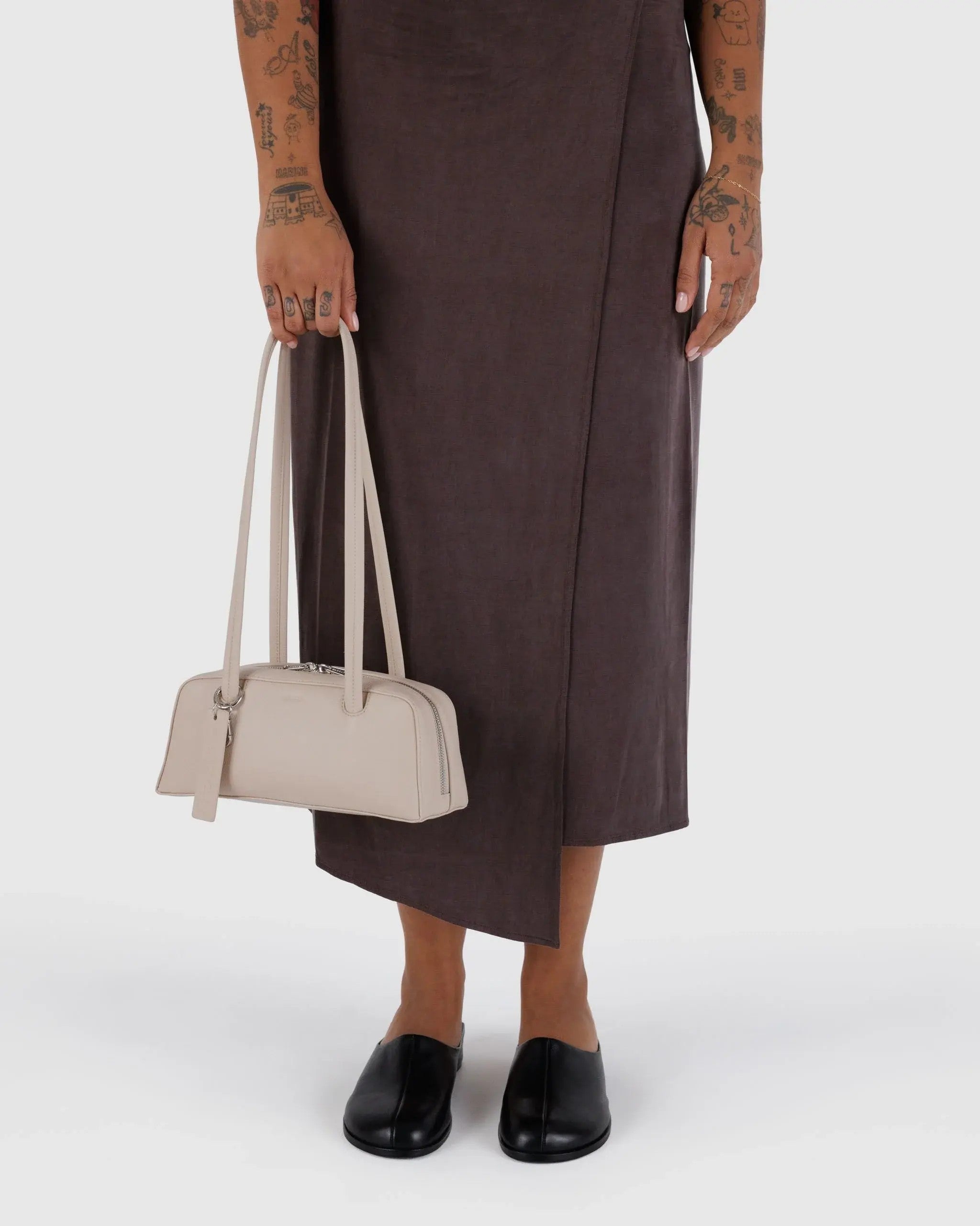 Small Recycled Leather Bowler Bag image 3