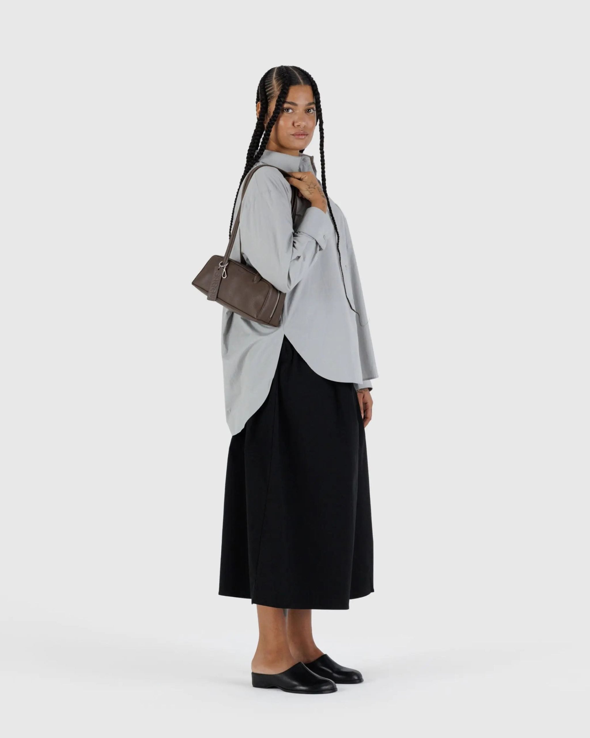 Small Recycled Leather Bowler Bag image 3