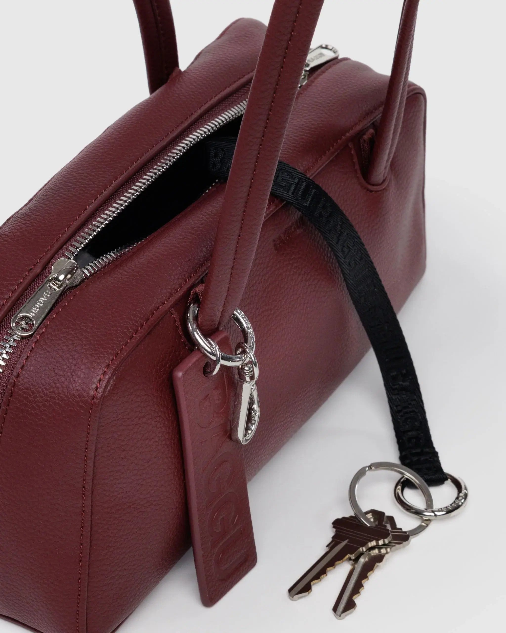 Small Recycled Leather Bowler Bag image 3