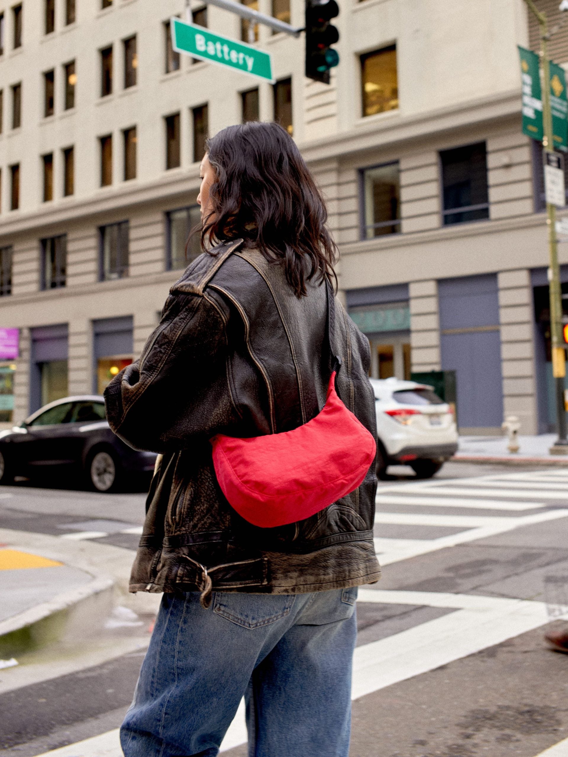 Small Nylon Crescent Bag image 3